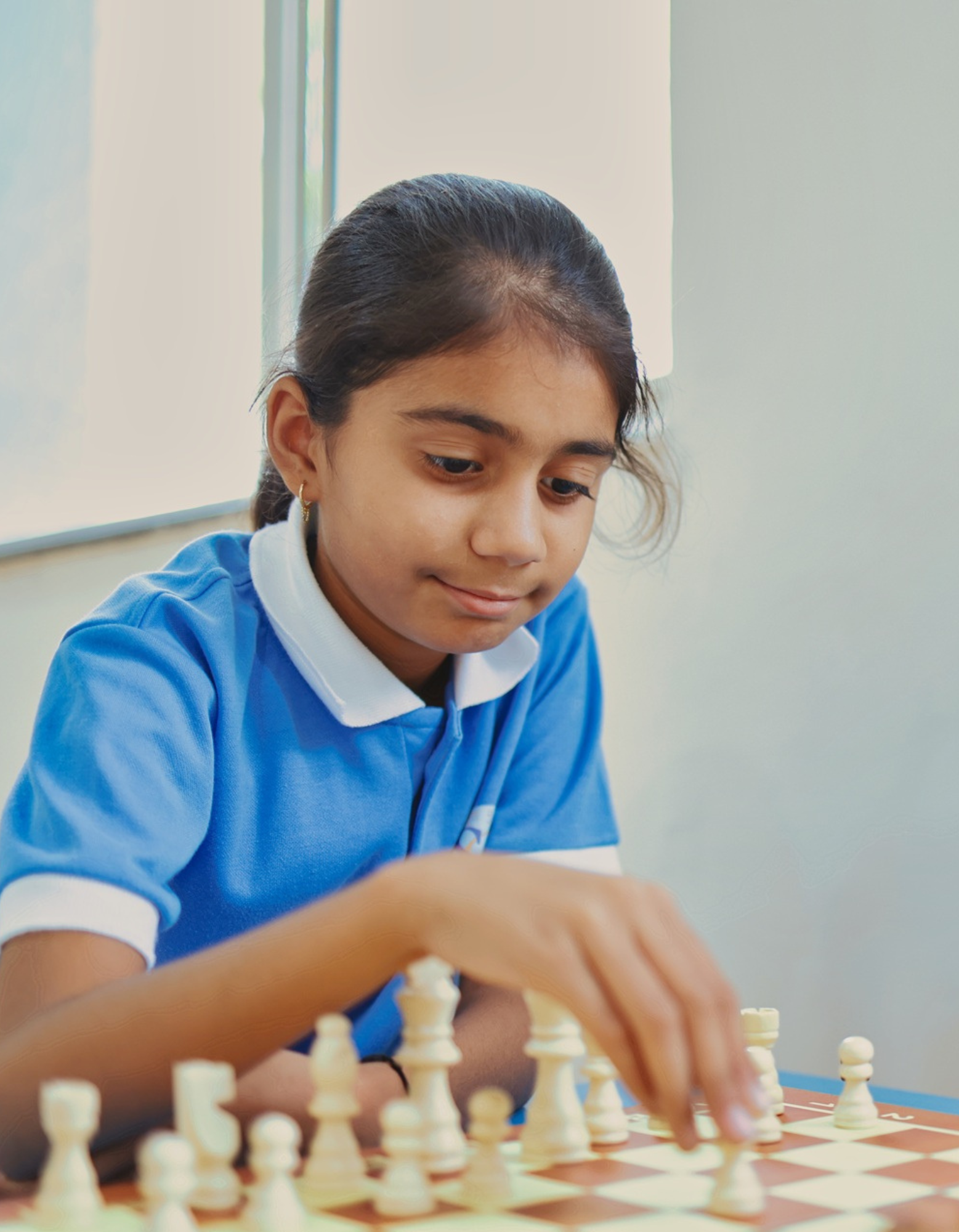 Student Playing Chess